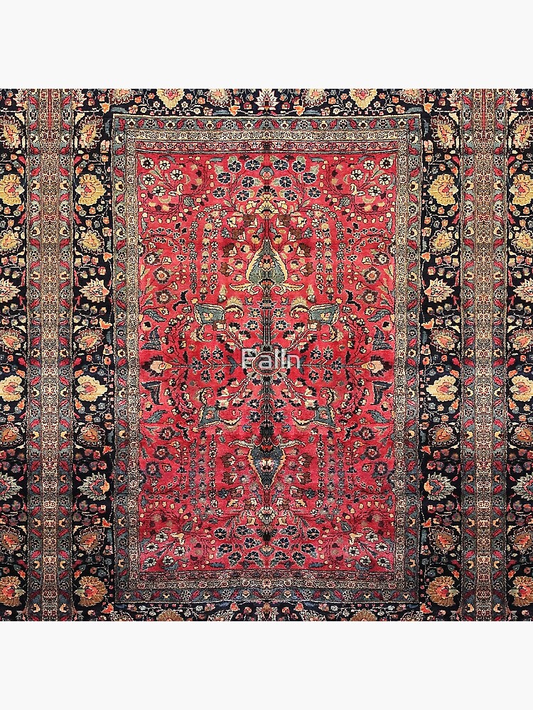Antique Persian Red Rug by Falln
