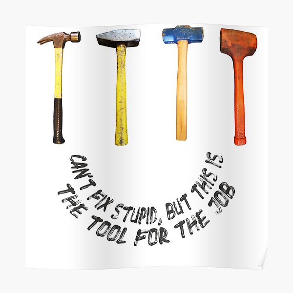 Body Hammer Posters Redbubble - sledge hammer roblox gear code