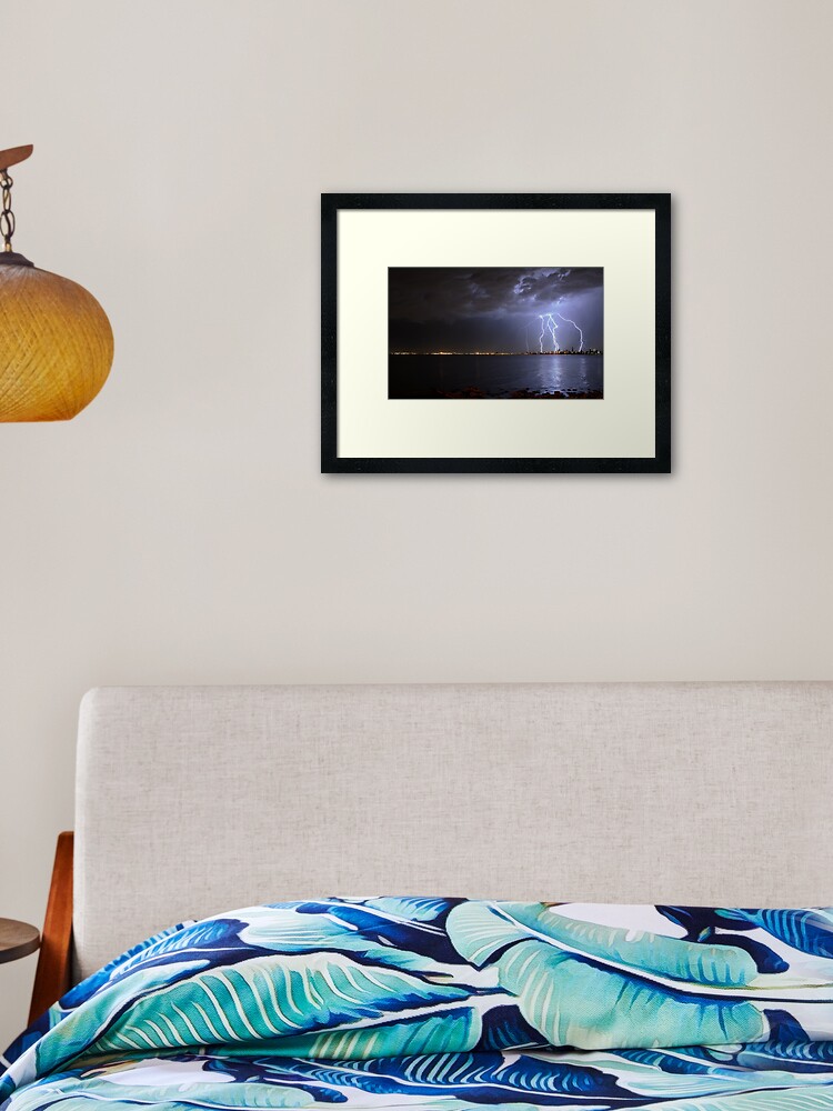 Thumbnail 2 of 7, Framed Art Print, Electric Melbourne designed and sold by wolfcat.