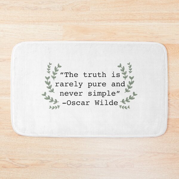 Item preview, Literary Quote with Wreath - Oscar Wilde “The truth is rarely pure” designed and sold by WildeandCo.