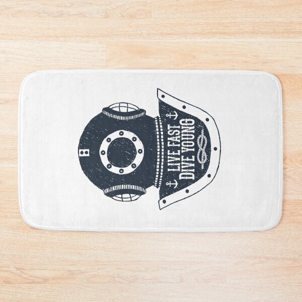 Item preview, Vintage Helmet Diving. Live Fast, Dive Young. Motivational Quote designed and sold by Sloth Astronaut.