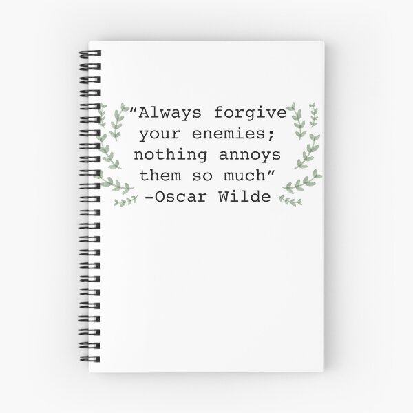 Item preview, Literary Quote with Wreath - Oscar Wilde “Always forgive your enemies” designed and sold by WildeandCo.