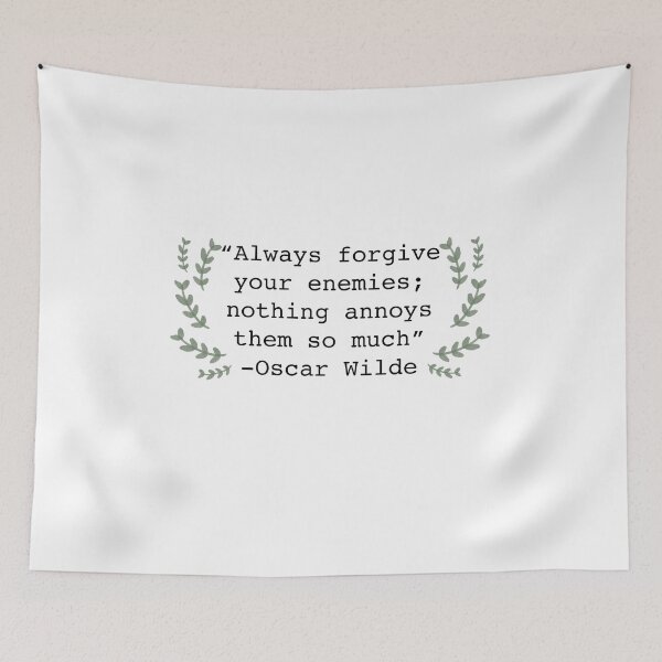Item preview, Literary Quote with Wreath - Oscar Wilde “Always forgive your enemies” designed and sold by WildeandCo.