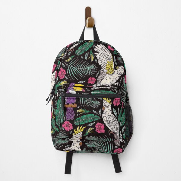 Item preview, TROPICAL BIRDS : Colorful Flower Collage Print designed and sold by posterbobs.