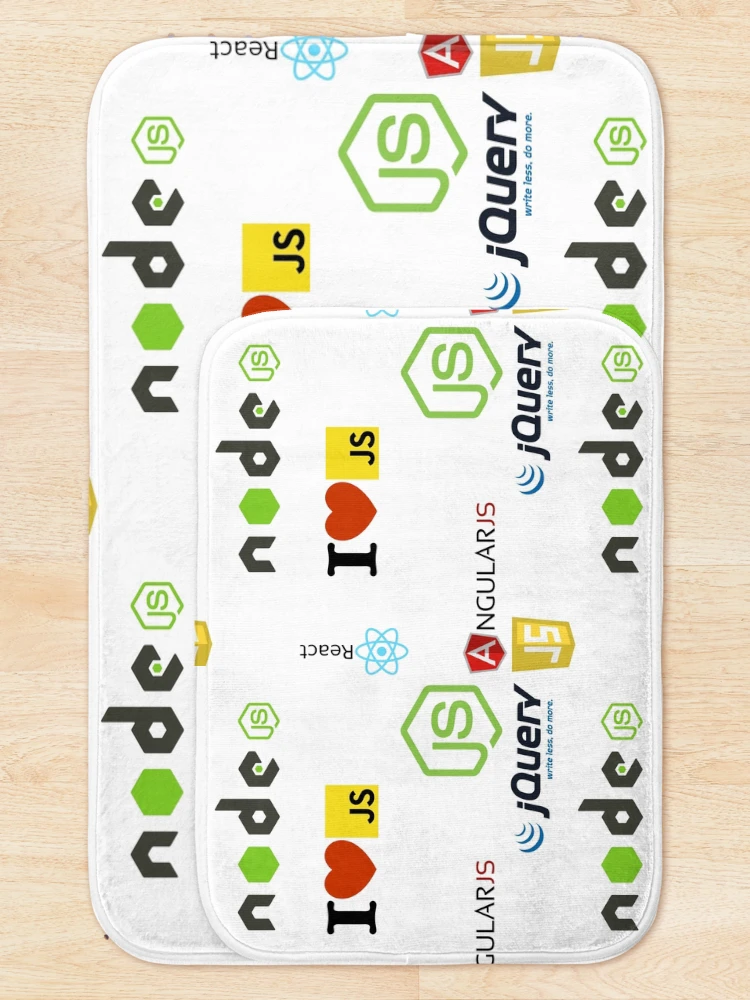 Thumbnail 5 of 6, Bath Mat, javascript ecosystem nodejs jquery designed and sold by yourgeekside.