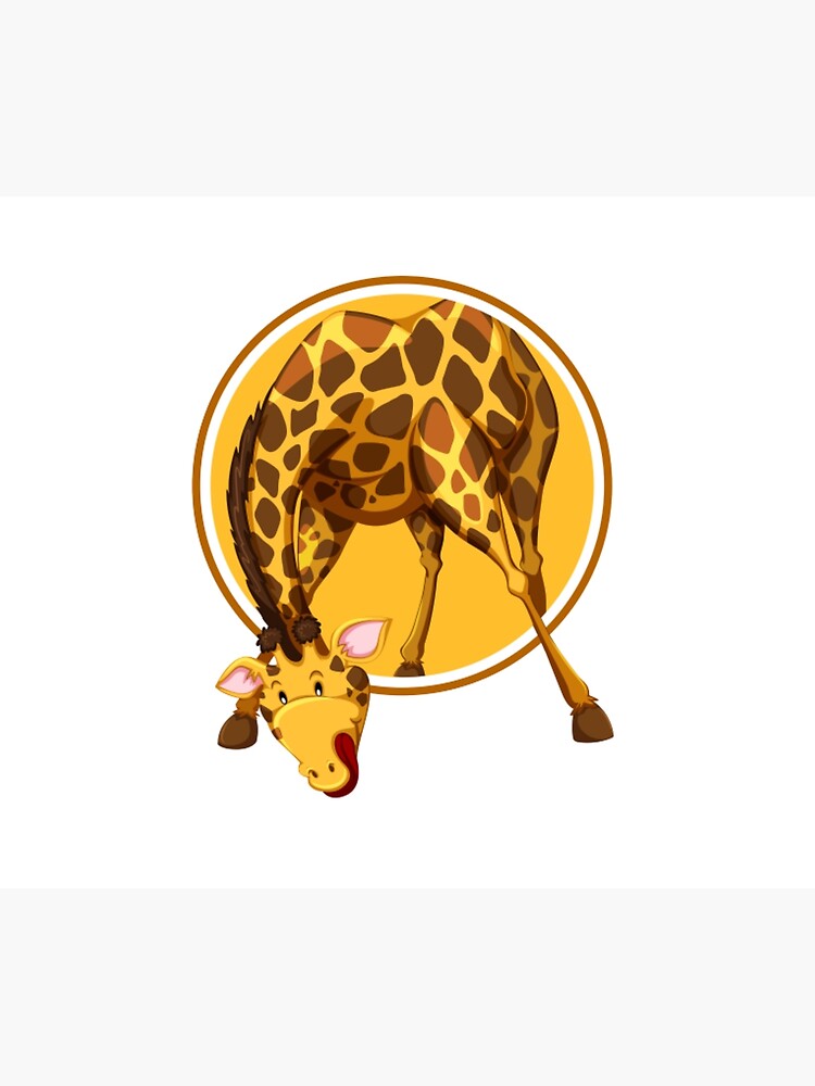 A Giraffe On Circle Template Duvet Cover By Kavin18 Redbubble