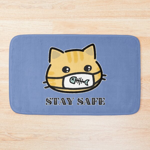 Item preview, Stay Safe Cat - Fish Bone Mask designed and sold by LilFurKids.