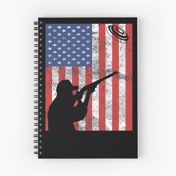 Item preview, Skeet Clay Shooting Distressed US Flag Pigeon Trap Bird Hunters  designed and sold by TopTeeShop.