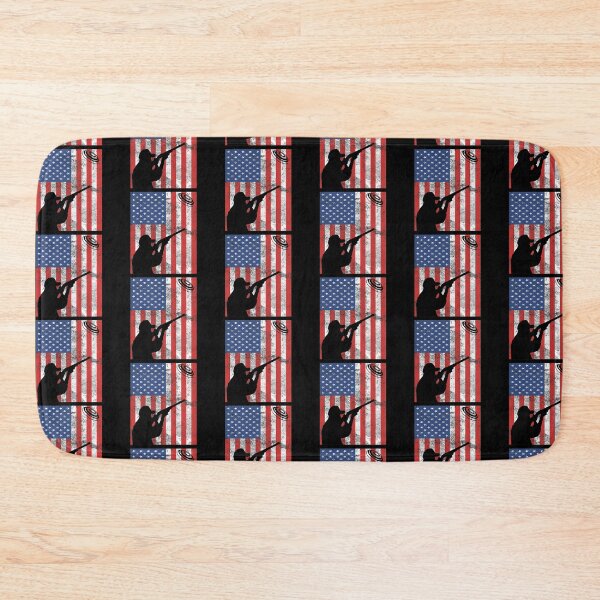 Item preview, Skeet Clay Shooting Distressed US Flag Pigeon Trap Bird Hunters  designed and sold by TopTeeShop.