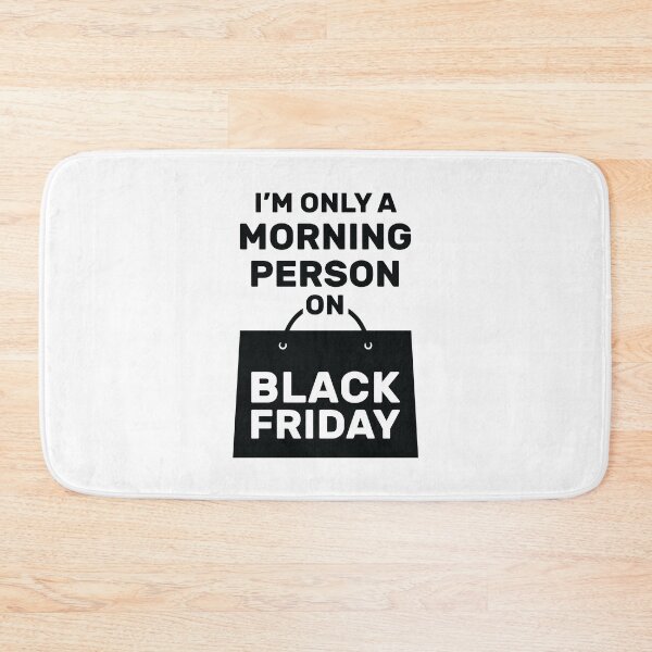 Item preview, I'm Only a Morning Person on Black Friday (black) designed and sold by creativecurly.