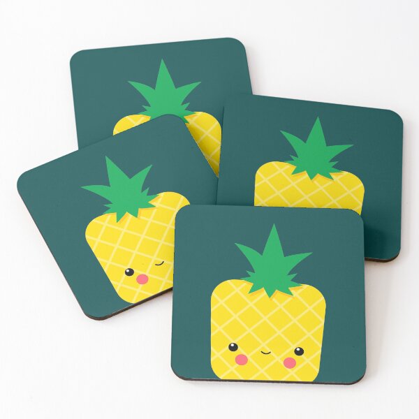 Item preview, Kawaii Fruit Illustration with a cute Pineapple for Kids designed and sold by Pia Kolle.