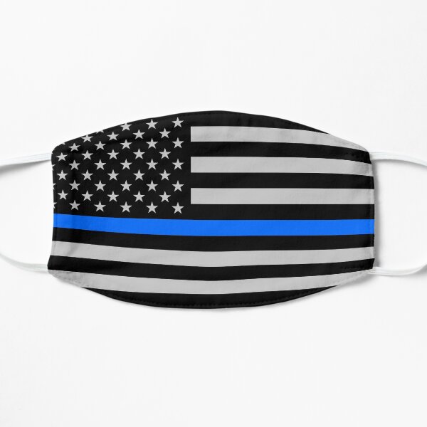 Thin Blue Line / Police / Law Enforcement / USA Flag Mask