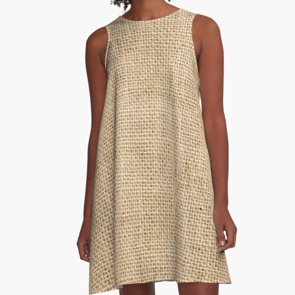 Burlap Fabric A-Line Dress