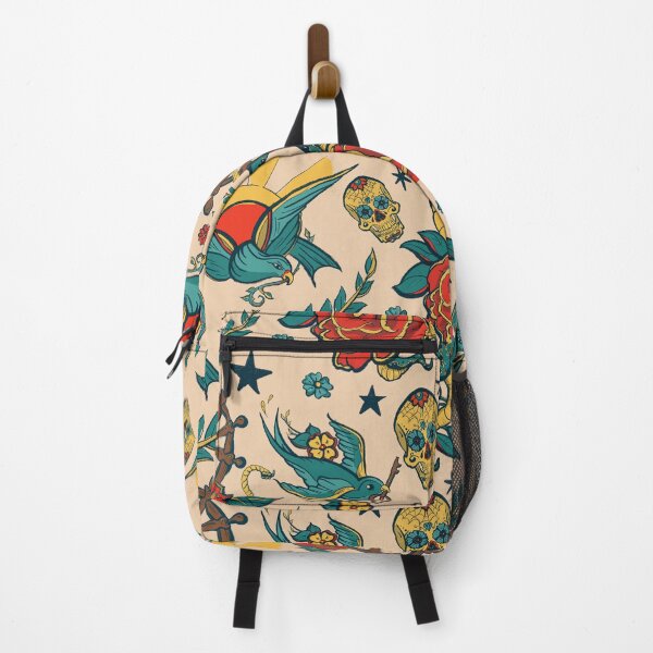 Punk Tattoo Pattern Design and Illustration Backpack
