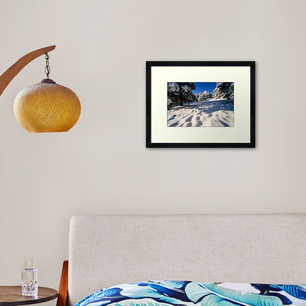 Deep In Snow At The Flatirons Framed Art Print
