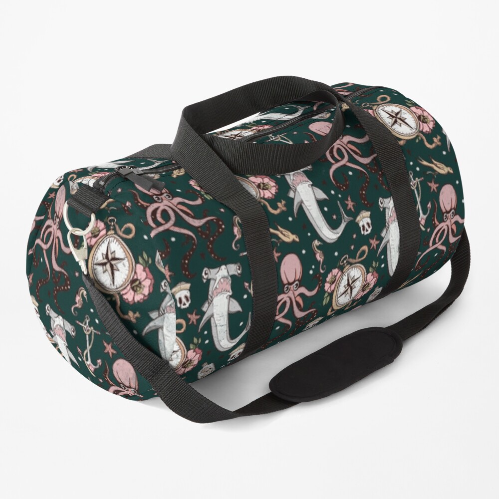Dark Sea Creature Pattern Duffle Bag
