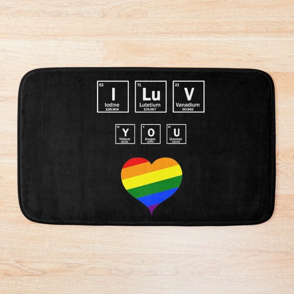 Item preview, I LOVE YOU chemical elements and LGBT flag colors designed and sold by patriotazx.