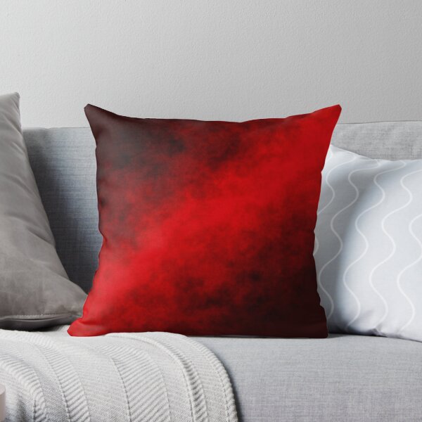 Red Smoke Throw Pillow