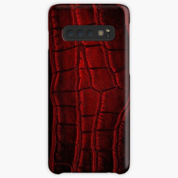 Dark Red Crocodile Leather Samsung Galaxy Snap Case