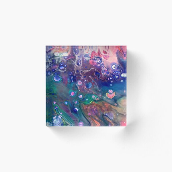 fluid technique. Original painting still available. Acrylic Block