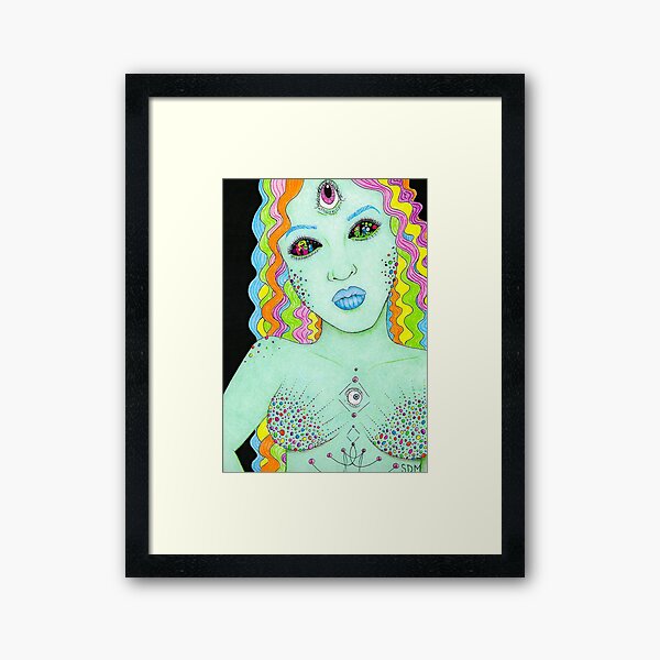 She has color in her eyes Framed Art Print
