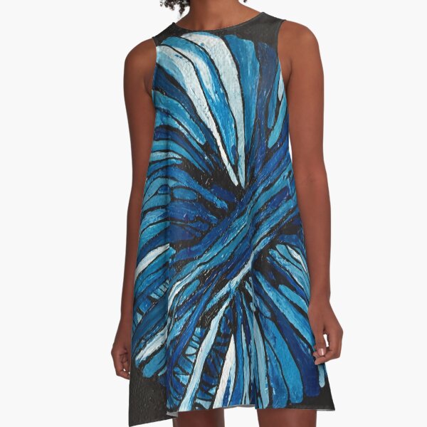 Blue ball of wool A-Line Dress