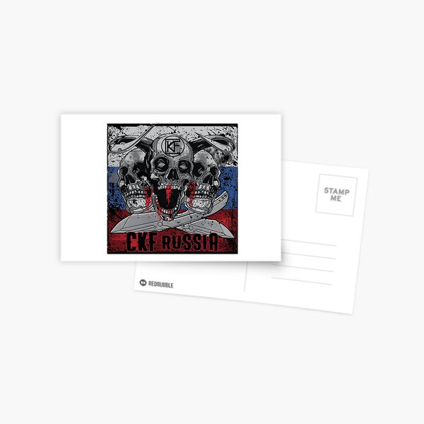CKF Satori Knife + Skulls Postcard