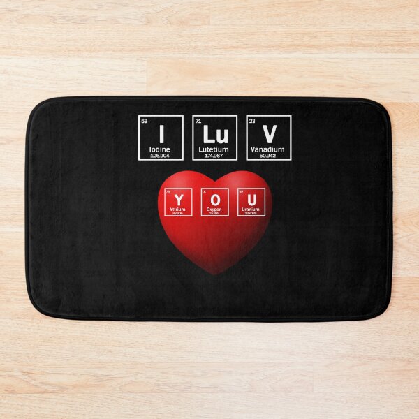 Item preview, I LUV YOU chemical elements and red heart designed and sold by patriotazx.