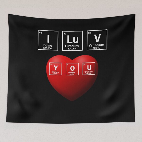 Item preview, I LUV YOU chemical elements and red heart designed and sold by patriotazx.