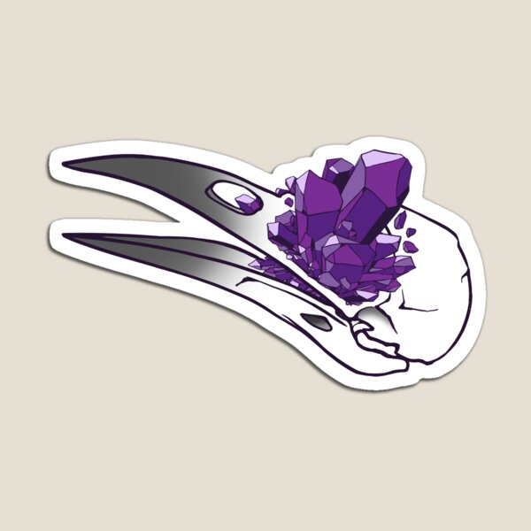 Crystal Skull - Crow Magnet