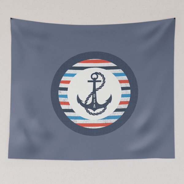 Item preview, USA Stripes On Circle Anchor designed and sold by SharksOnShore.