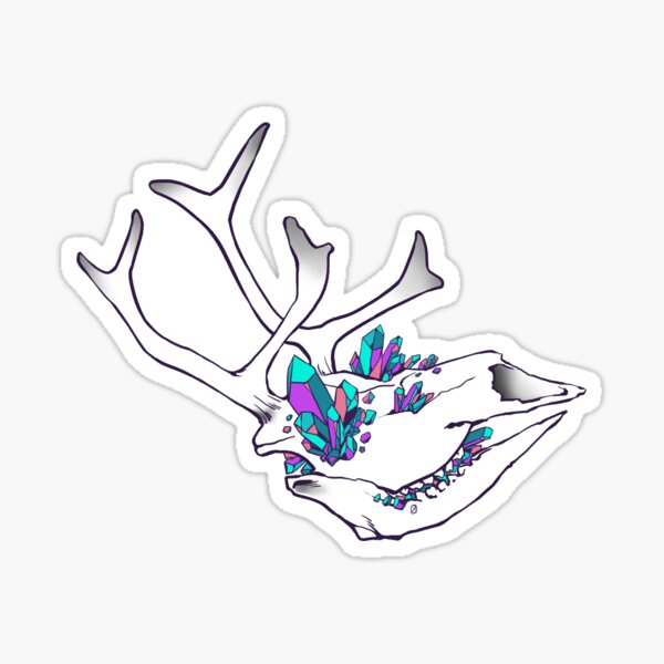 Crystal Skull - Reindeer Sticker