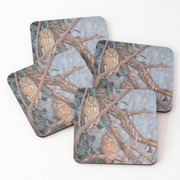 Item preview, Long-eared Owls designed and sold by kokayart.