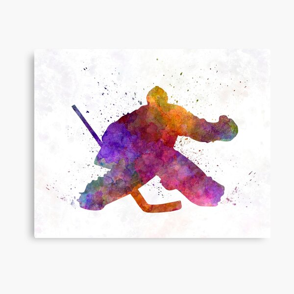 Hockey porter in watercolor Canvas Print