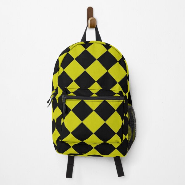 Item preview, Retro 80s Yellow Black Checkerboard Diamonds, Large-Size Repeating Pattern designed and sold by Nicolette Olivier.
