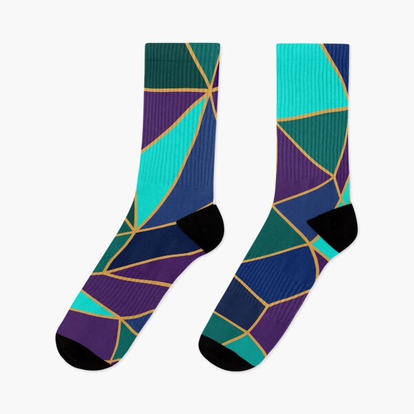 Item preview, Abstract Geometric Stained Glass Style Purple & Teal designed and sold by Ladyfyre.