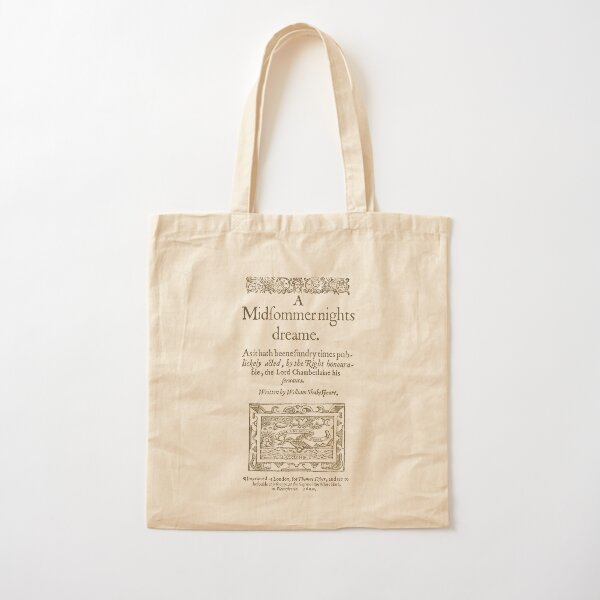 Shakespeare, A midsummer night's dream 1600 Bolsa de algodón