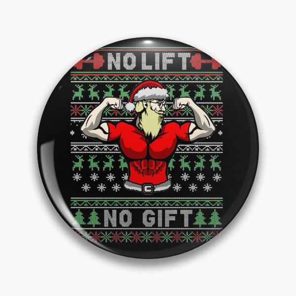 Item preview, No lift No Gift Funny Ugly Santa Xmas Print for powerlifters design designed and sold by D-C-Designs.