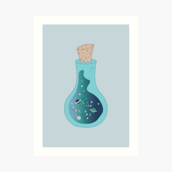 galaxy in a bottle Art Print