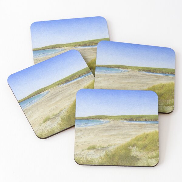 Item preview, St Ninian's Isle & Tombolo Shetland Isles, Coloured Pencil Drawing. designed and sold by norttoonart.