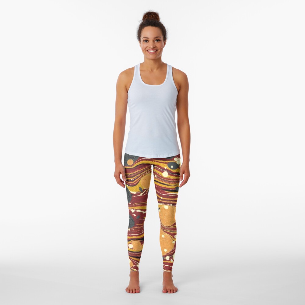 Old Marbled Paper 01 Leggings