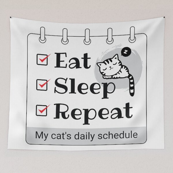 Item preview, My cat's daily schedule designed and sold by marcosty.