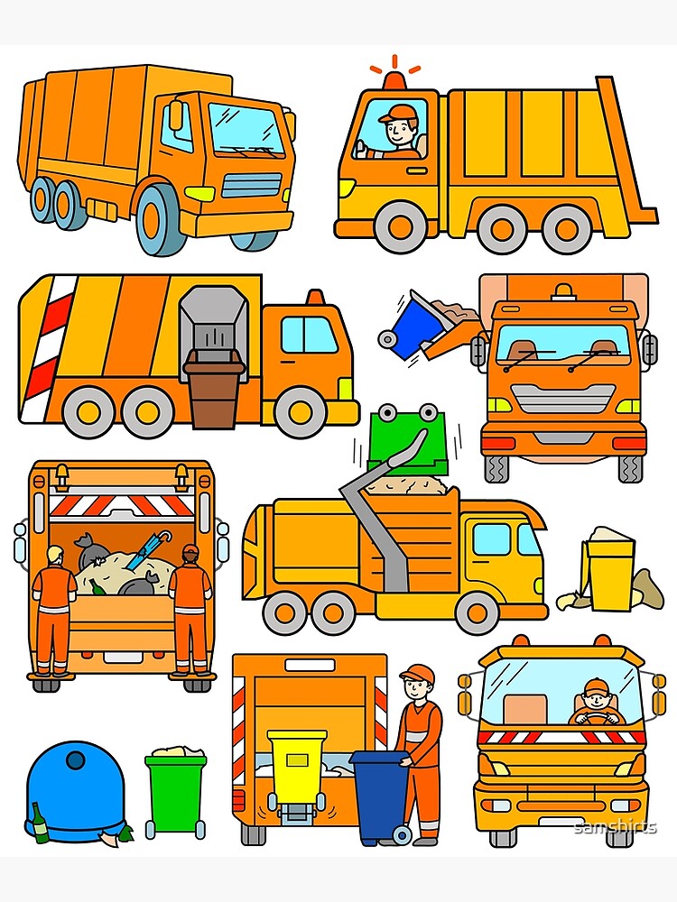 Magnet for Sale mit Müllabfuhr Müllauto Müllwagen von samshirts