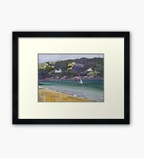 Salcombe from Millbay Beach Framed Print
