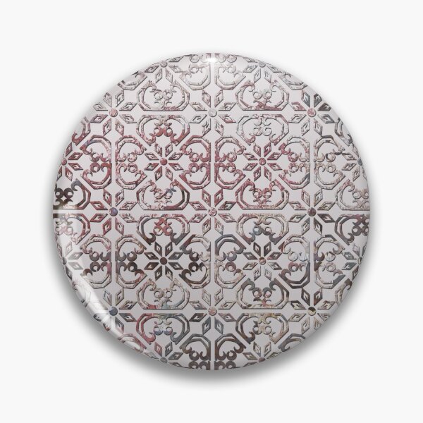 Item preview, Vintage Mediterranean tiles pattern pink and grey designed and sold by Anna Lemos.