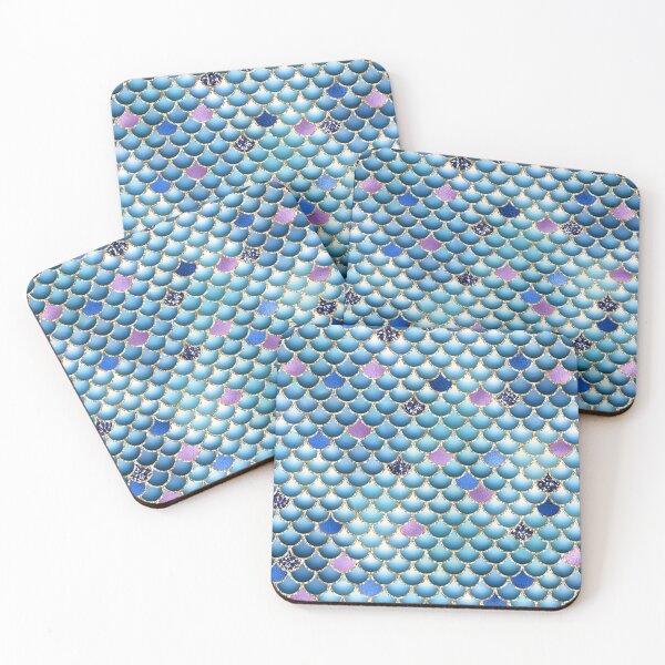Item preview, Multicolor Mermaid Tail Scales with Gold Glitter and Rainbow Pattern designed and sold by digitalvintage.