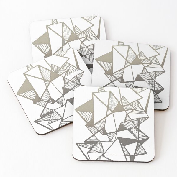 Item preview, Geometric metallic triangles abstract designed and sold by Carolina Salazar.