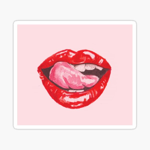 lick-your-lips-sticker-for-sale-by-redflox-redbubble