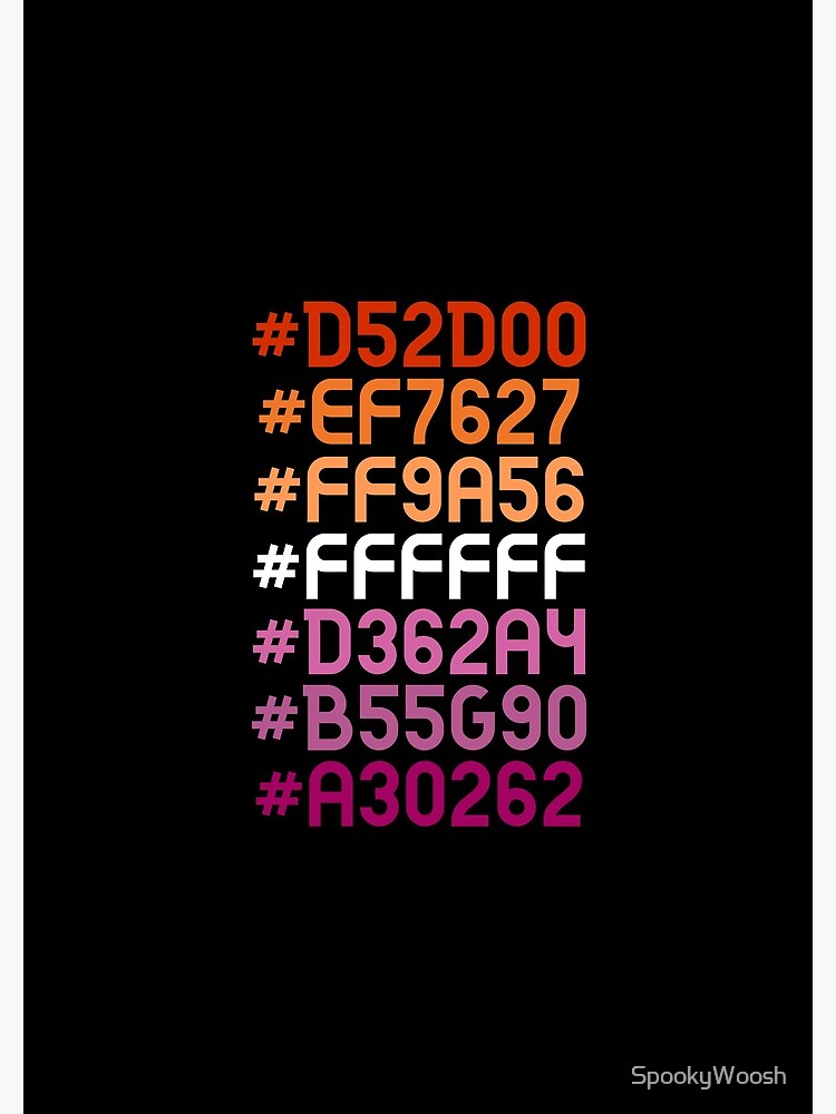 Lesbian Hex Code Flag (New)