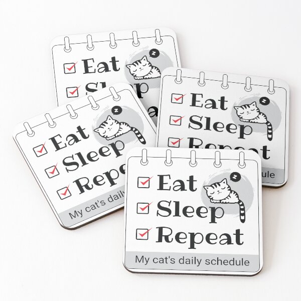 Item preview, My cat's daily schedule designed and sold by marcosty.